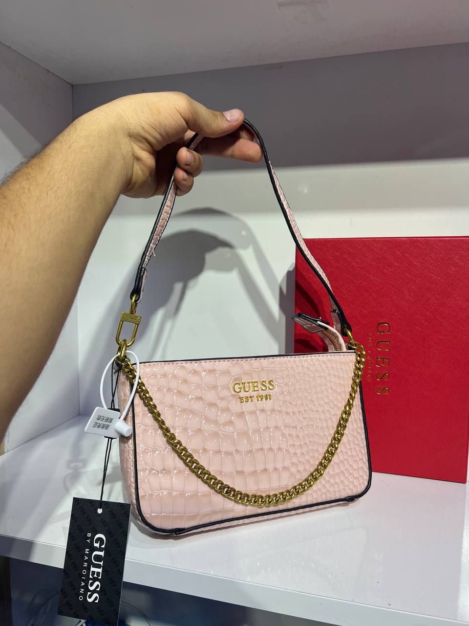 GÛESS Katey Croc Mini sac à main