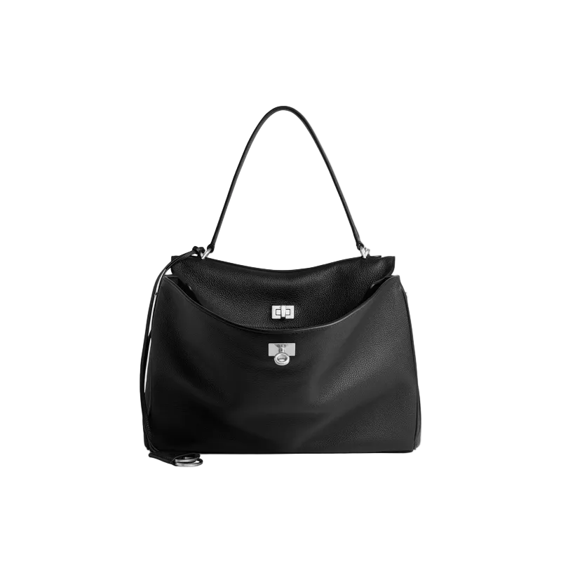 Bâlencïagâ Sac À Main Rodeo Moyen Avec Un Charm pour Femme en Noir