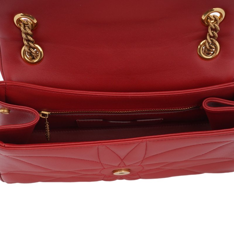 DG Shoulder Bag Medium DEVOTION DG Logo Pearl Heart Red