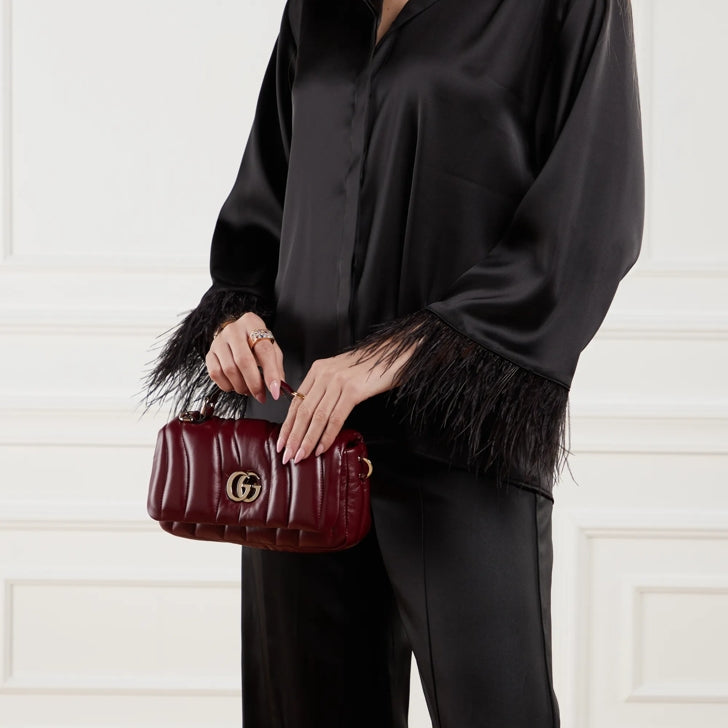 Gucci Petit sac à main GG Milano - Bordeaux