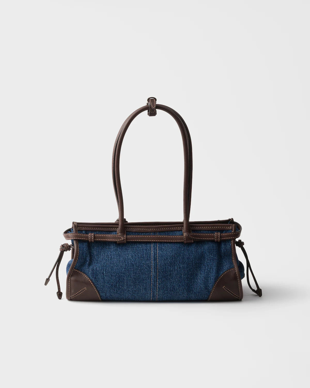 Sac à main Bonnie en denim et cuir de taille moyenne
