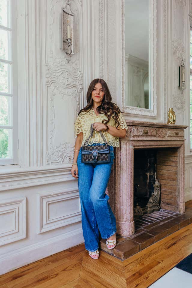 GG Jacquard Black Denim GG Monogram Sac à bandoulière Dionysus de veau texturé