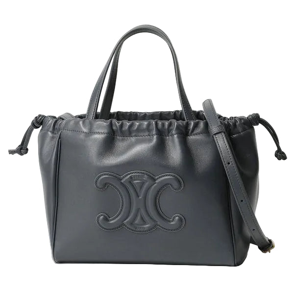 Sac à main CELINE Small Cabas- Sac porté épaule pour femme à cordon de serrage en cuir Triomphe