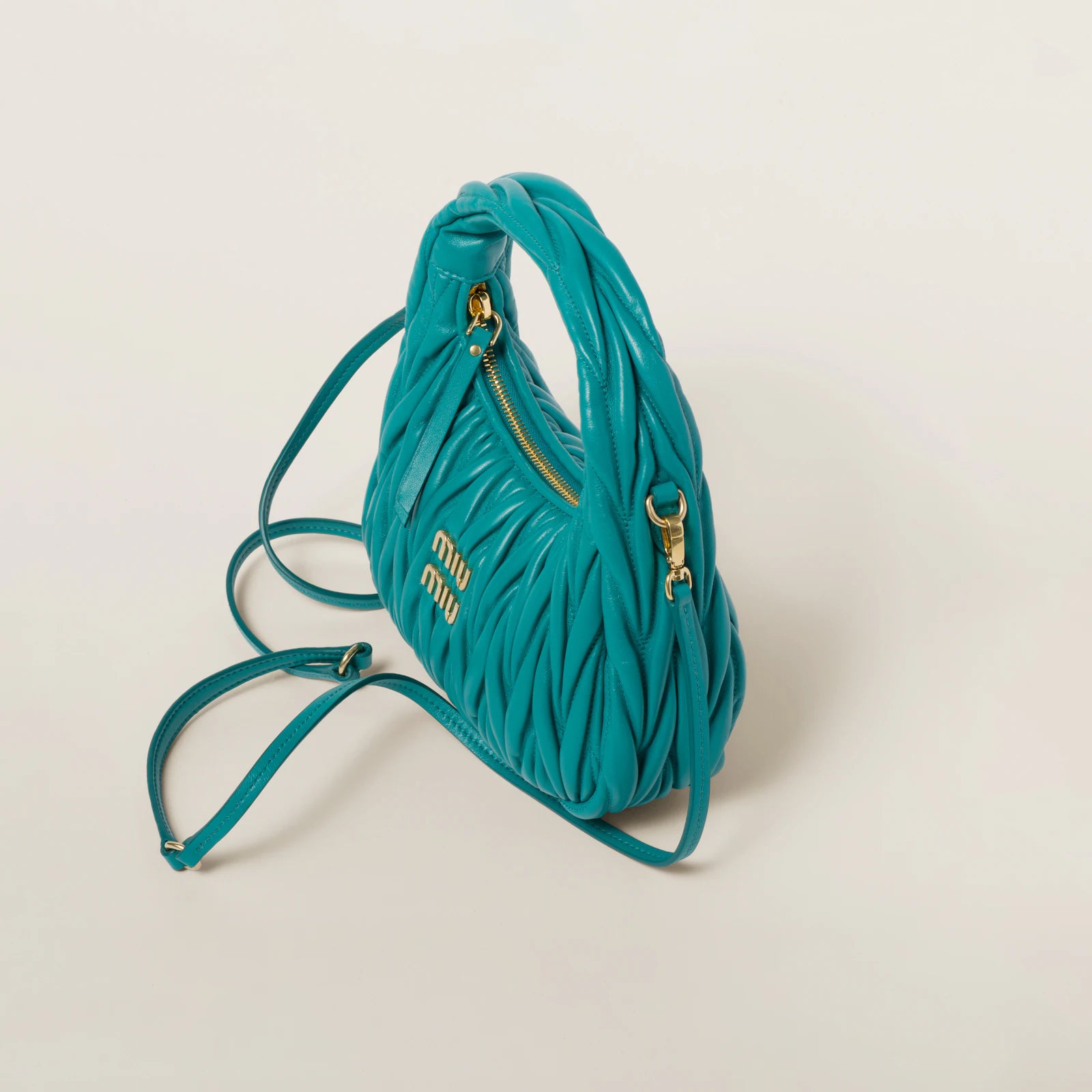 MIÛ MIÜ Sac hobo Wander nappa matelassé