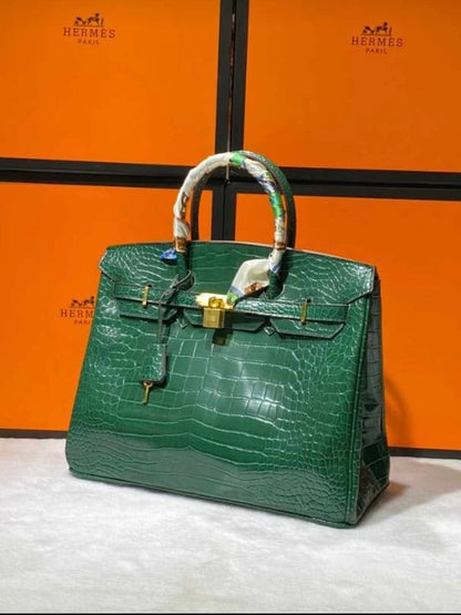 BIRKIN 35 HRMS CROCO VERT