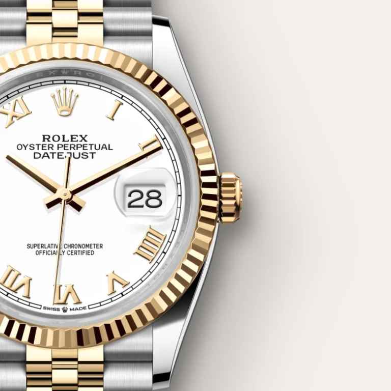 Montre Rolex Datejust 
Oyster, 36 mm, acier Oystersteel et or jaune