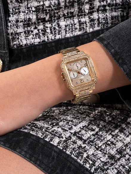 GÛESS Ladies Gold Tone Multi-function Watch