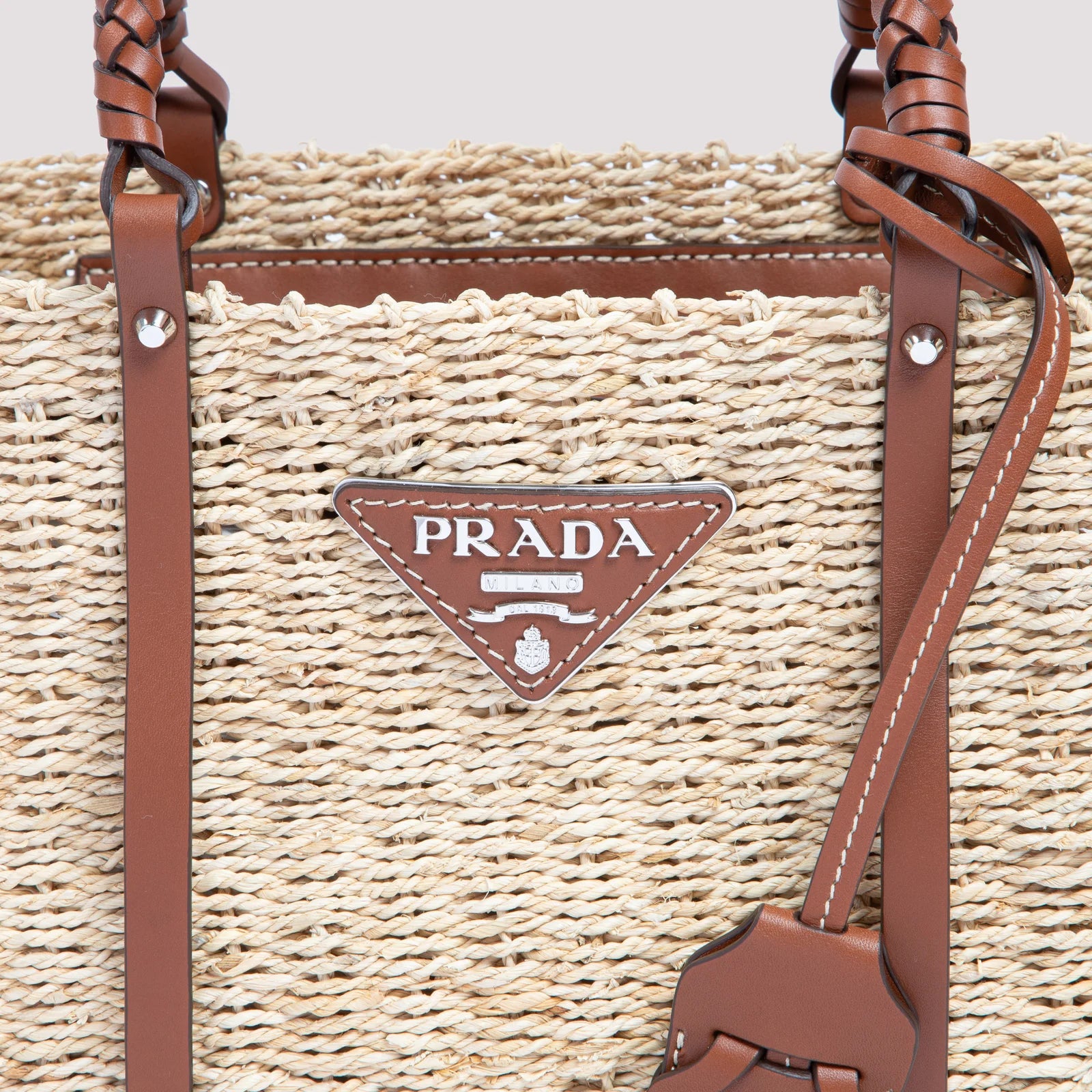 Pr@da
Pr@da Two Tone Woven Tote Bag