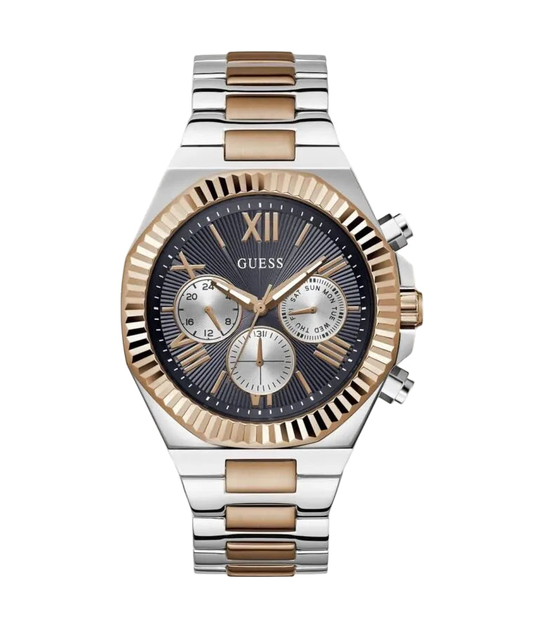 Guess Montre multifonctionnelle bicolore et marine
