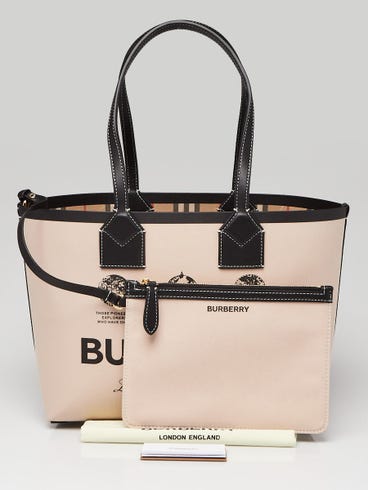 Burberry Sac cabas Heritage moyen en toile beige