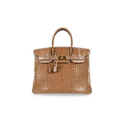 BIRKIN 35 HRMS CROCO MERRON