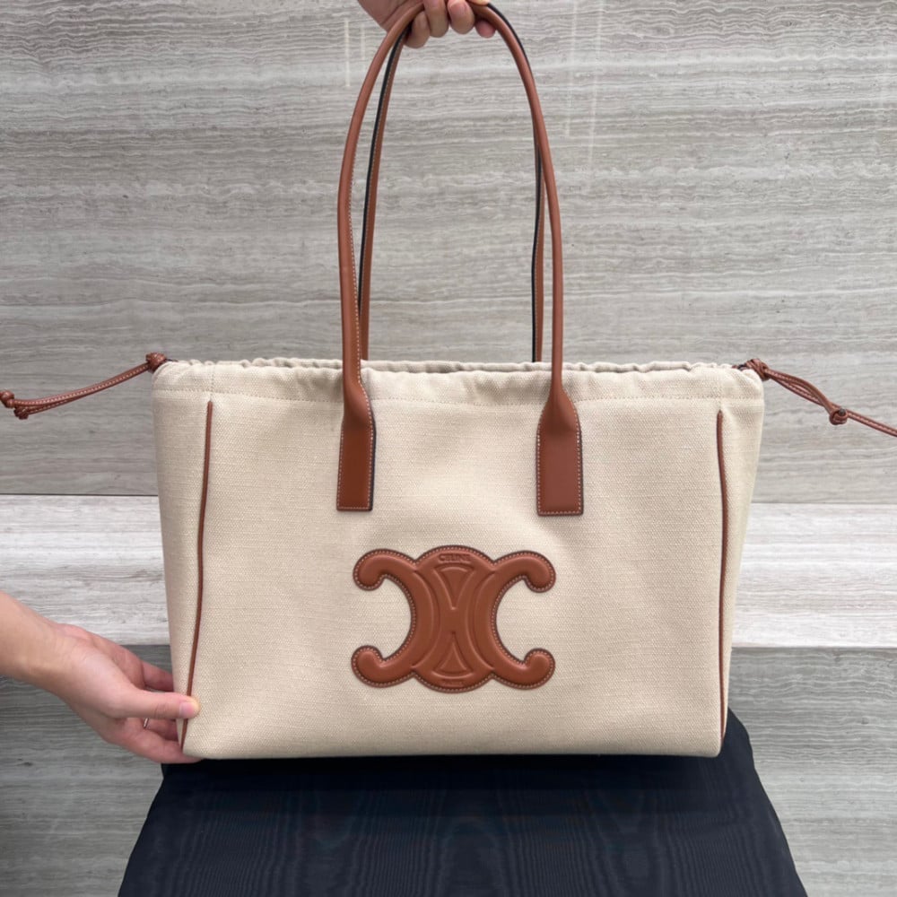 Cêlinë 2024Canvas Tote Bag for Women, Color Matching Commuter Shoulder Bag