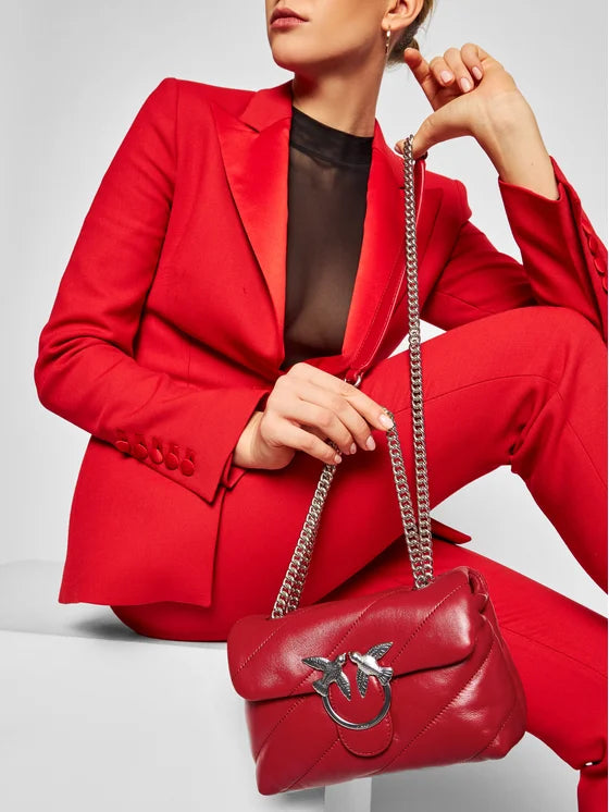 PÏNKÔ Sac matelassé Love Mini Rouge