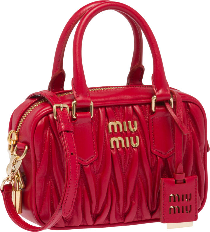 MIÛ MIÜ 
Sac à main Arcadie
Rouge