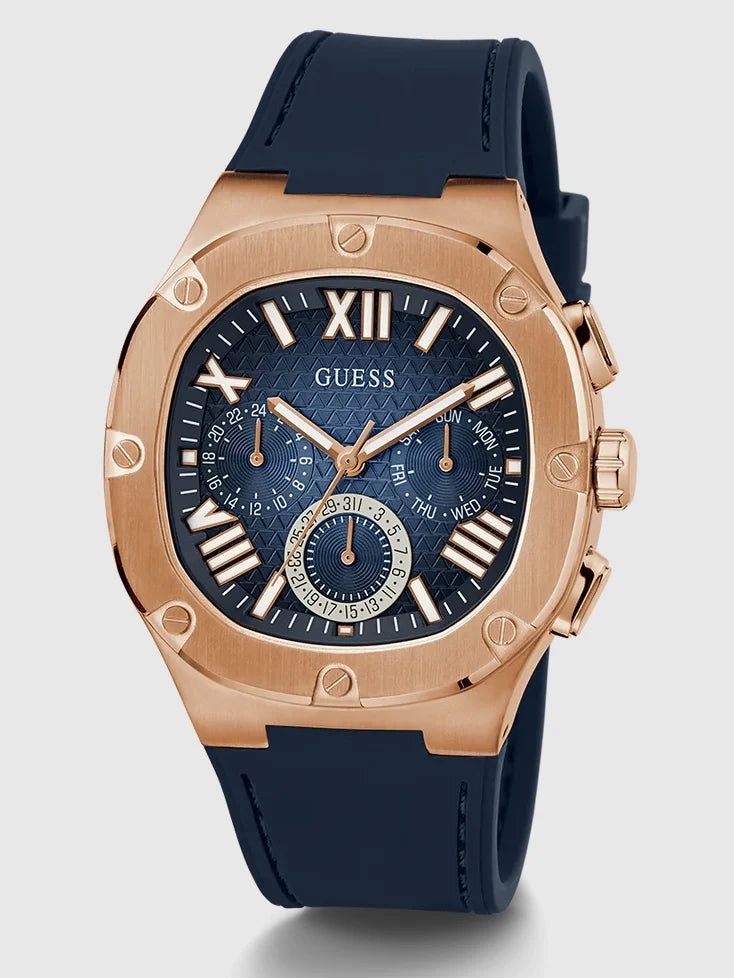 Montre Guess GW0571G2 Headline pour Homme Multifonction Bleue et Or Rose