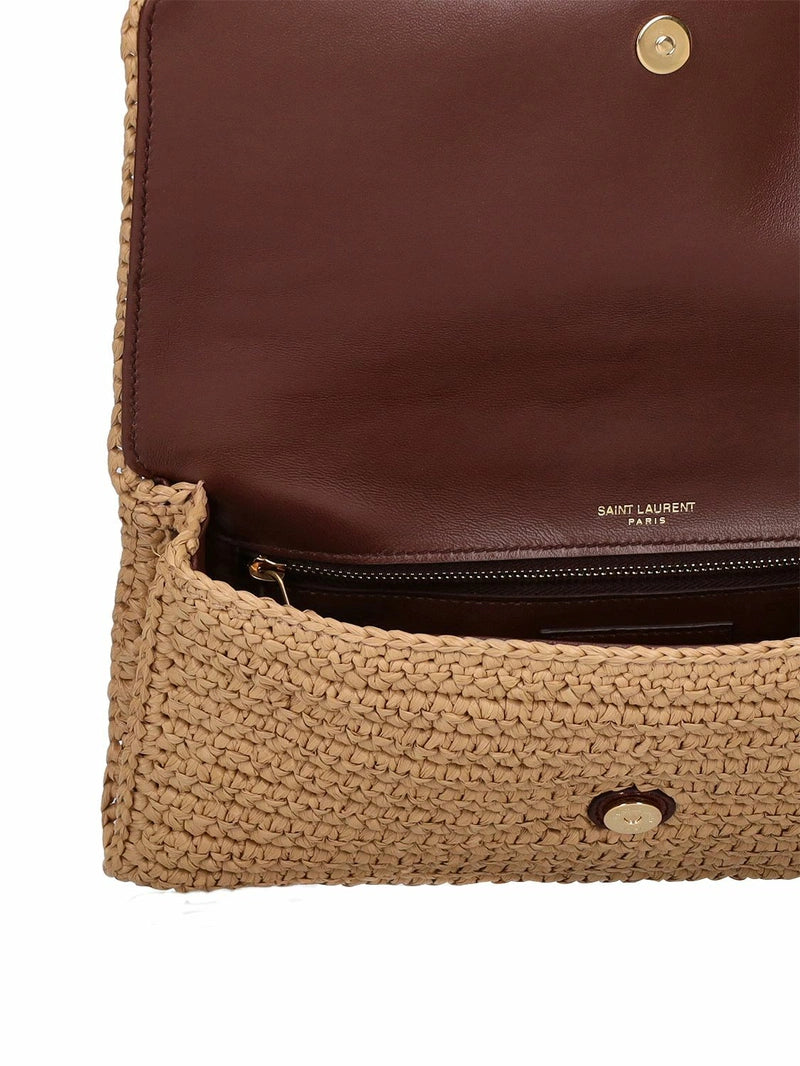 S@INT LAURENT - Kate 99 Raffia Bag W/ Tassel