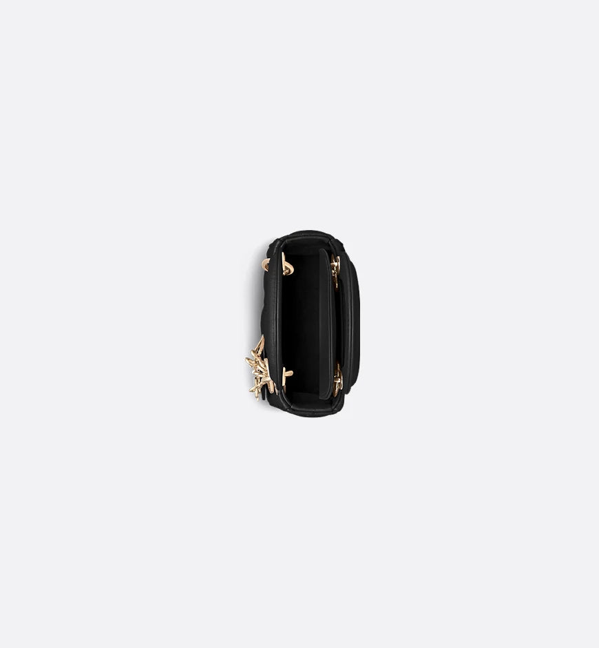 Micro sac Ladÿ Diôr d'agneau Cannage noir