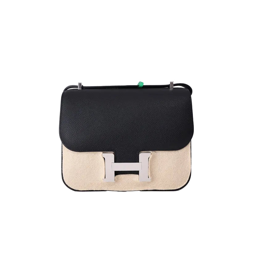 Sac Hermès Constance 18  Epsom noir et finitions en palladium