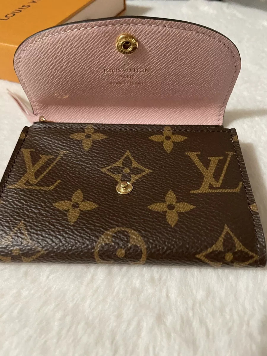 LV - Porte-monnaie Rosalie Monogram Marron/Rose Ballerine