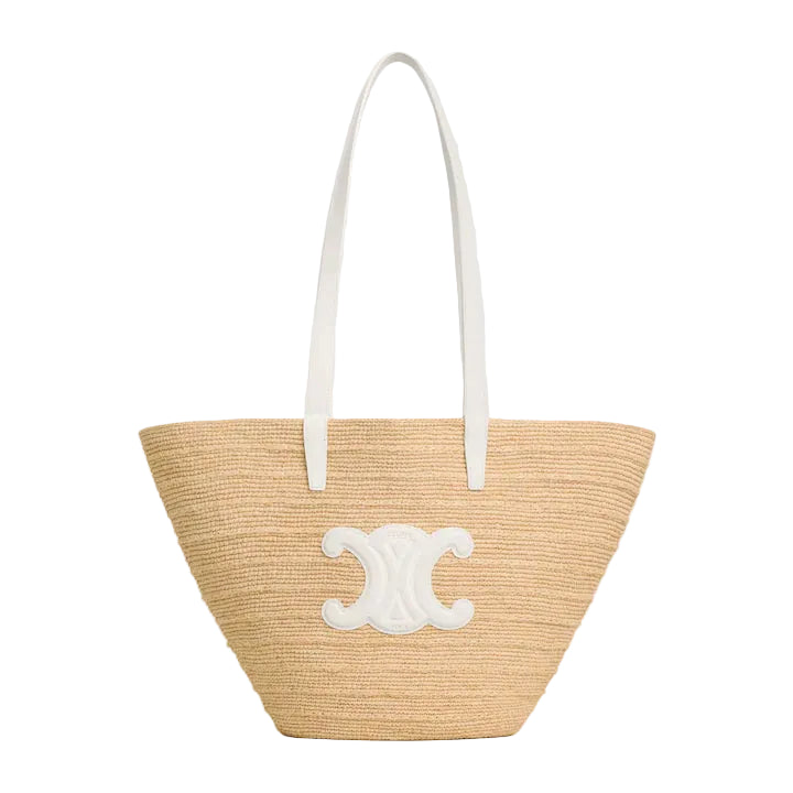 Panier Celine Classic souple taille moyenne en raphia
