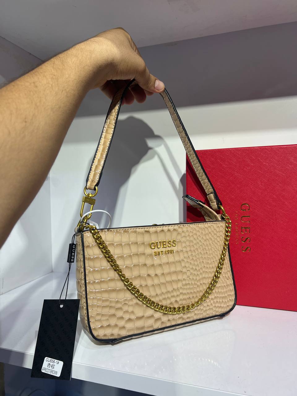 Gûess Mini sac Katey en crocodile