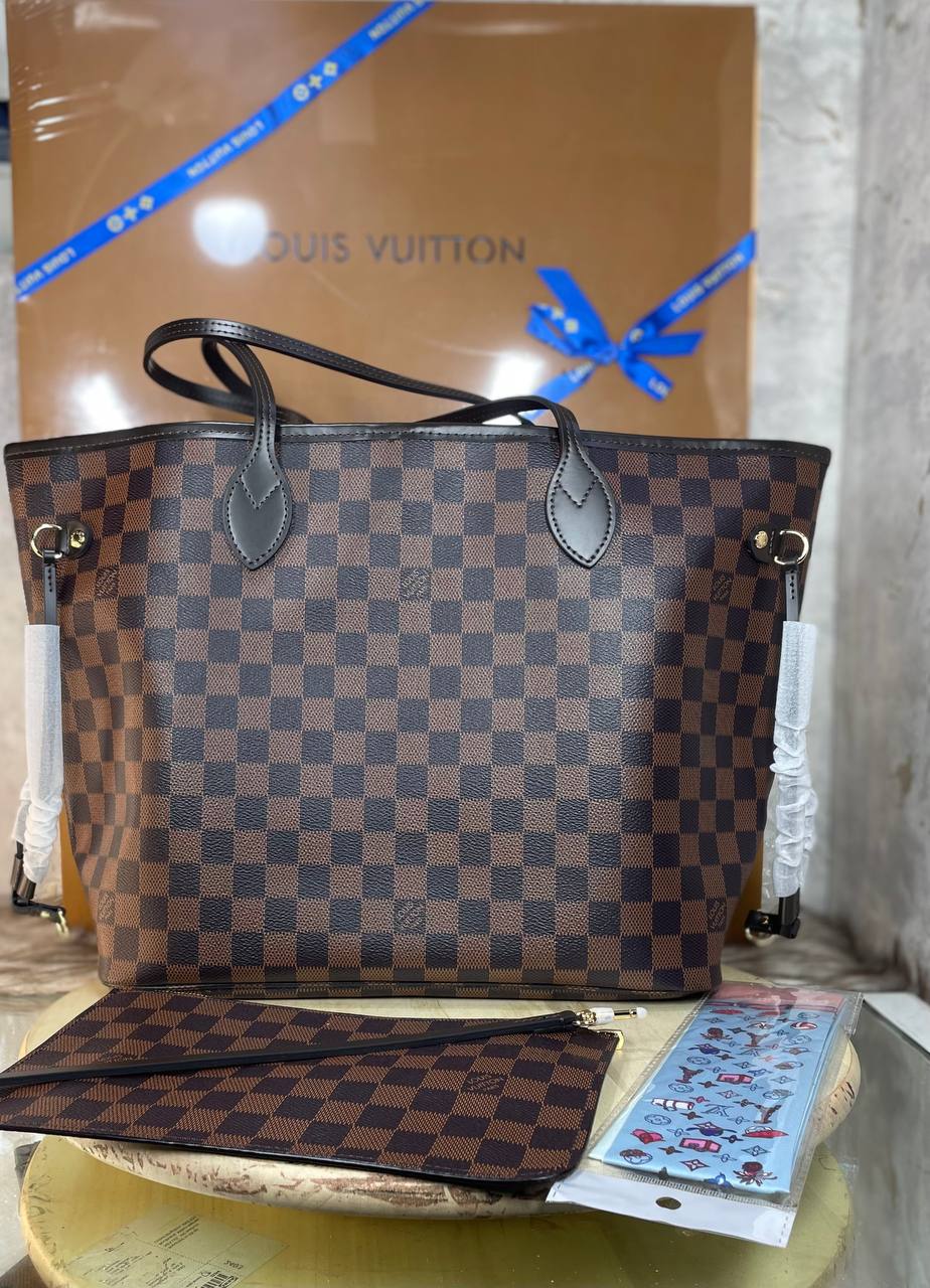 LV Sac Neverfull MM En cuir