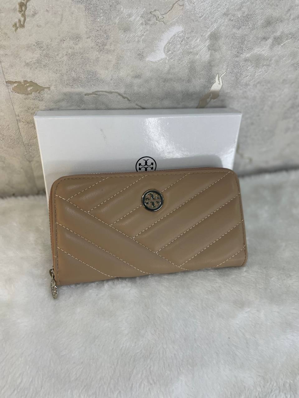 Portefeuille long à chevrons Kira de Torÿ Bûrch Dompet
