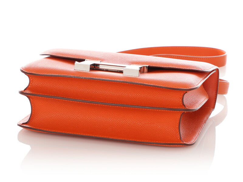 Hermès Constance 23 Epsom orange, garniture en palladium, 2011