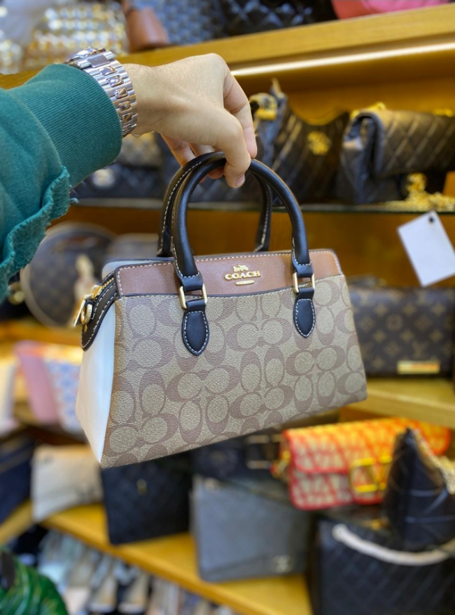 Co@ch Mini Cabas Darcie En Toile Exclusive Color Block