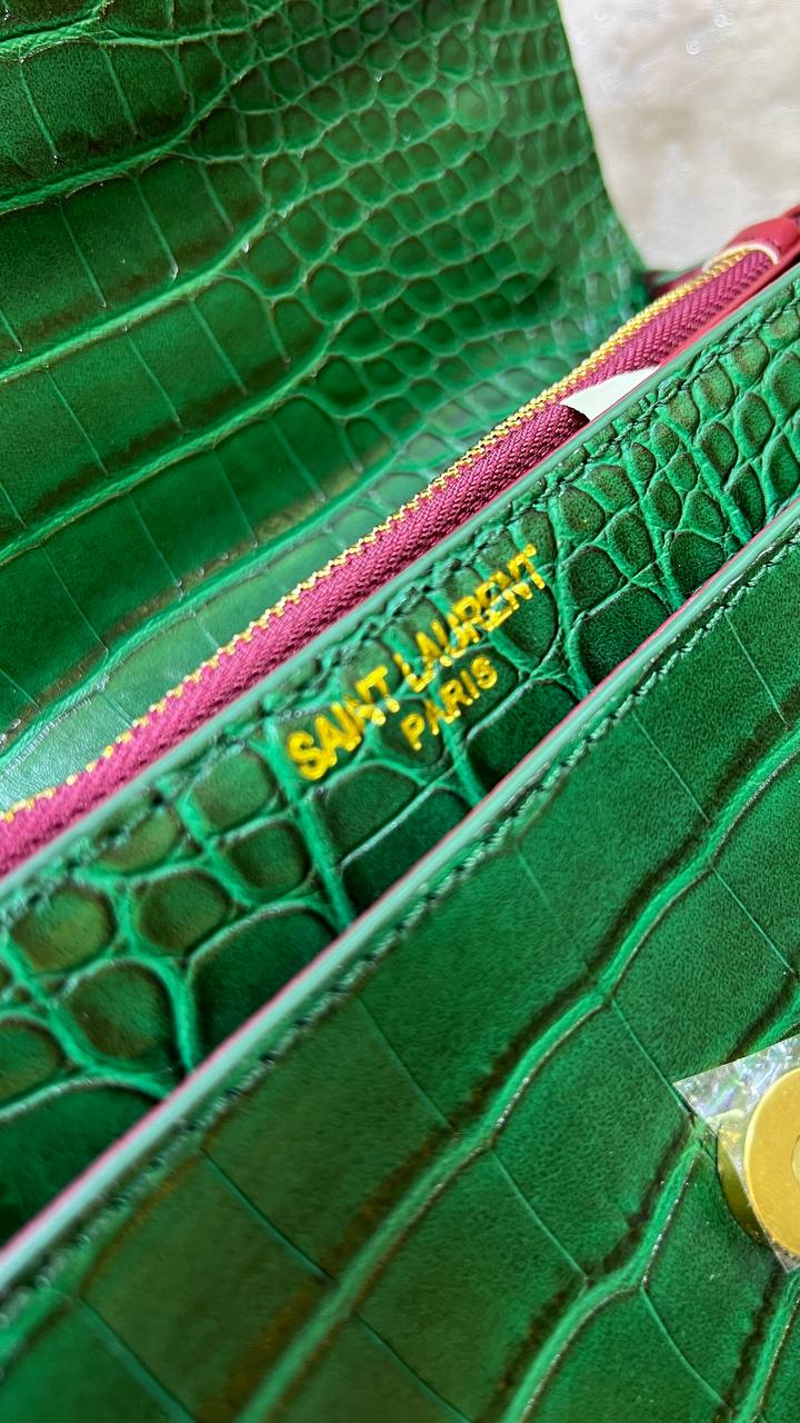 S@int L@urent Sunset Monogram Medium (Menthe foncée)