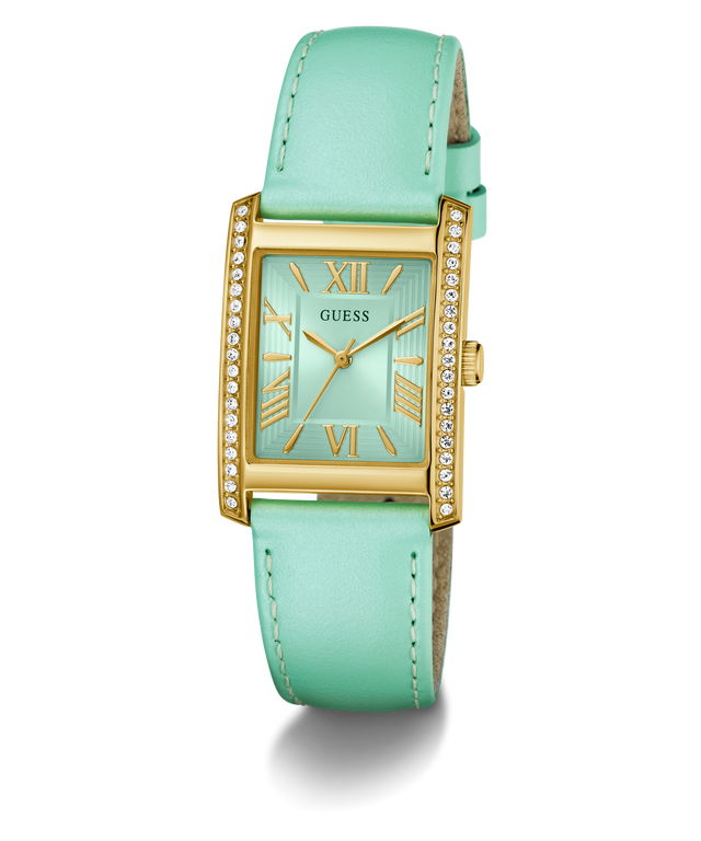 Montre analogique GUESS pour femme, couleur or vert  27 mm