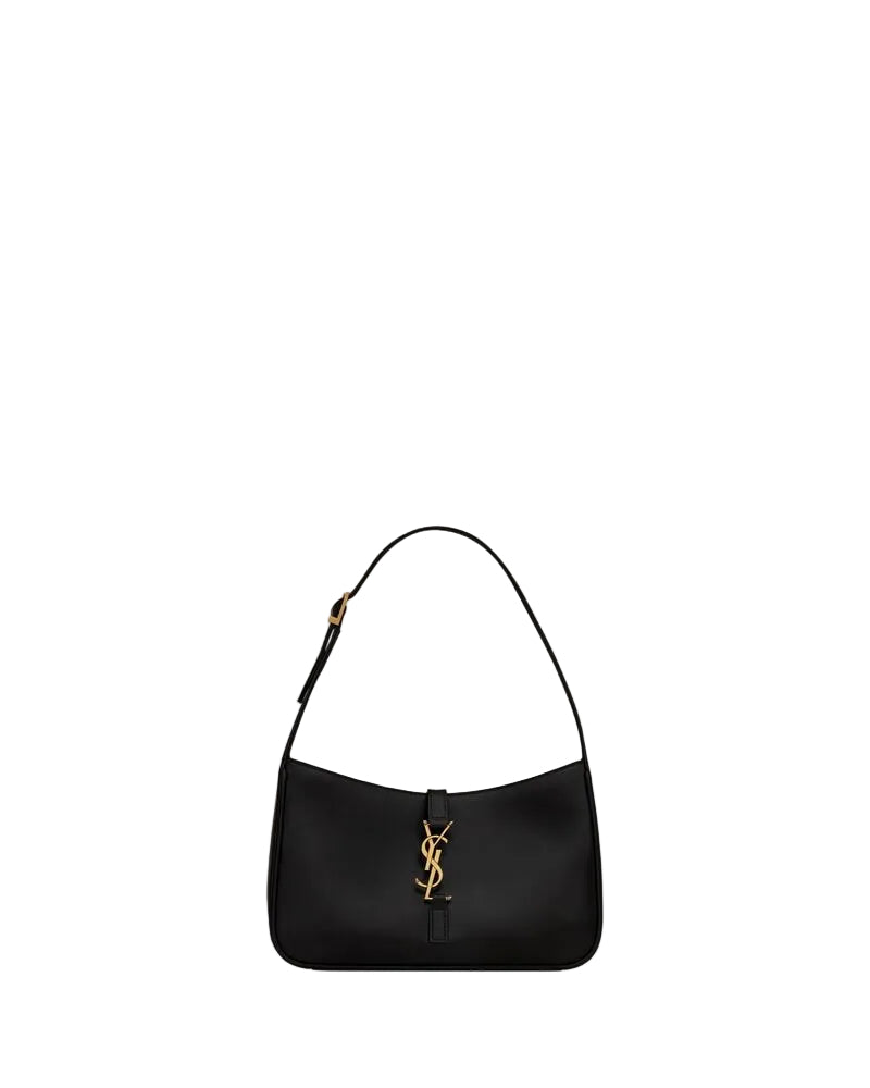 YSL LE 5 À 7 en cuir lisse NOIR