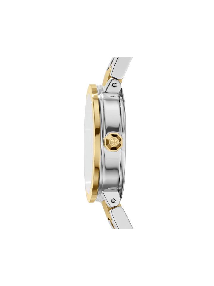 Montre Tory Burch Reva à bracelet en acier inoxydable bicolore