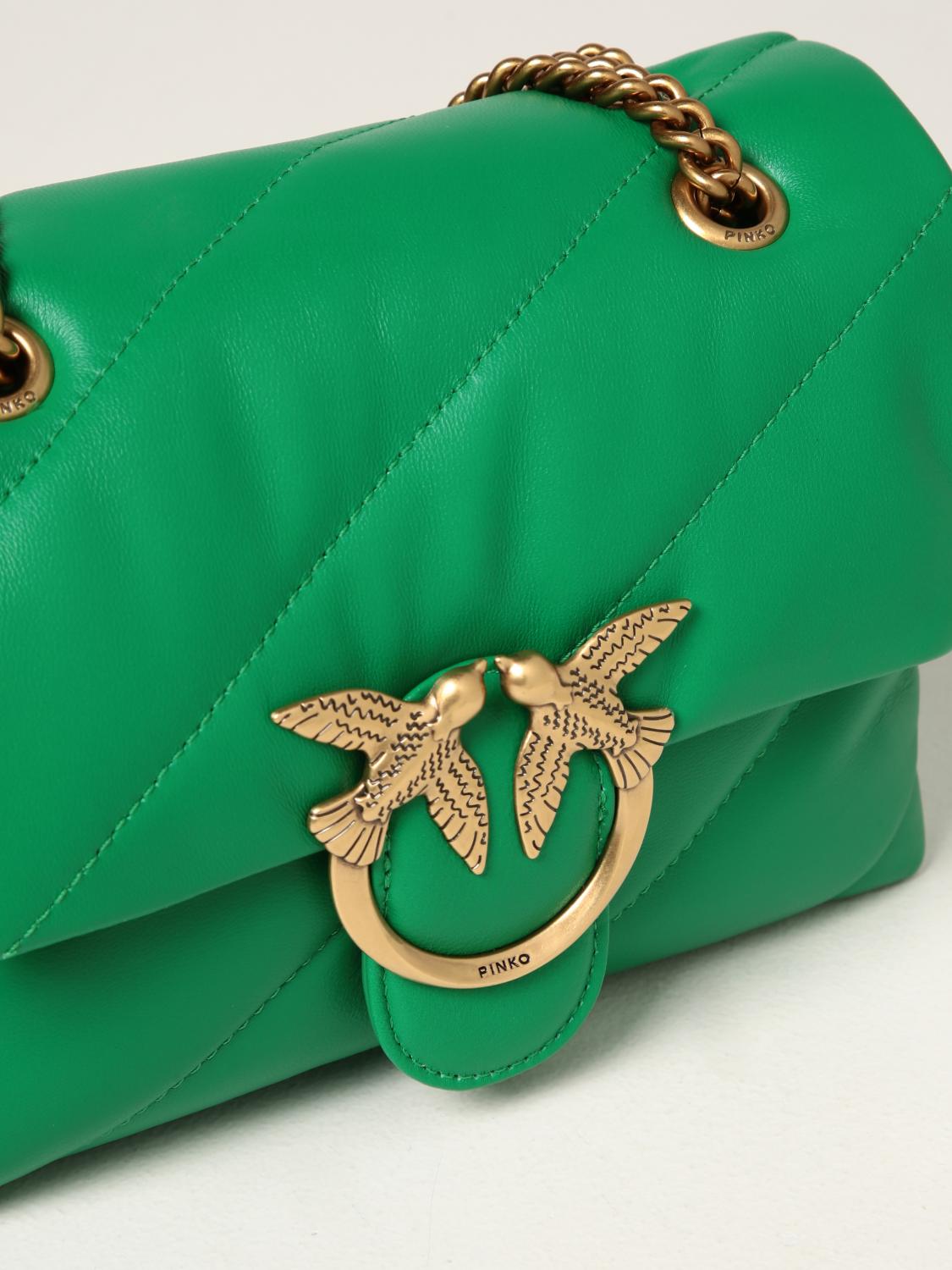 Pïnkô Classic Love Puff Shoulder Bag - Green | Editorialist