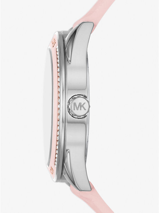 Michael Kors Outlet
Montre Jessa surdimensionnée argentée à bracelet en silicone gaufré