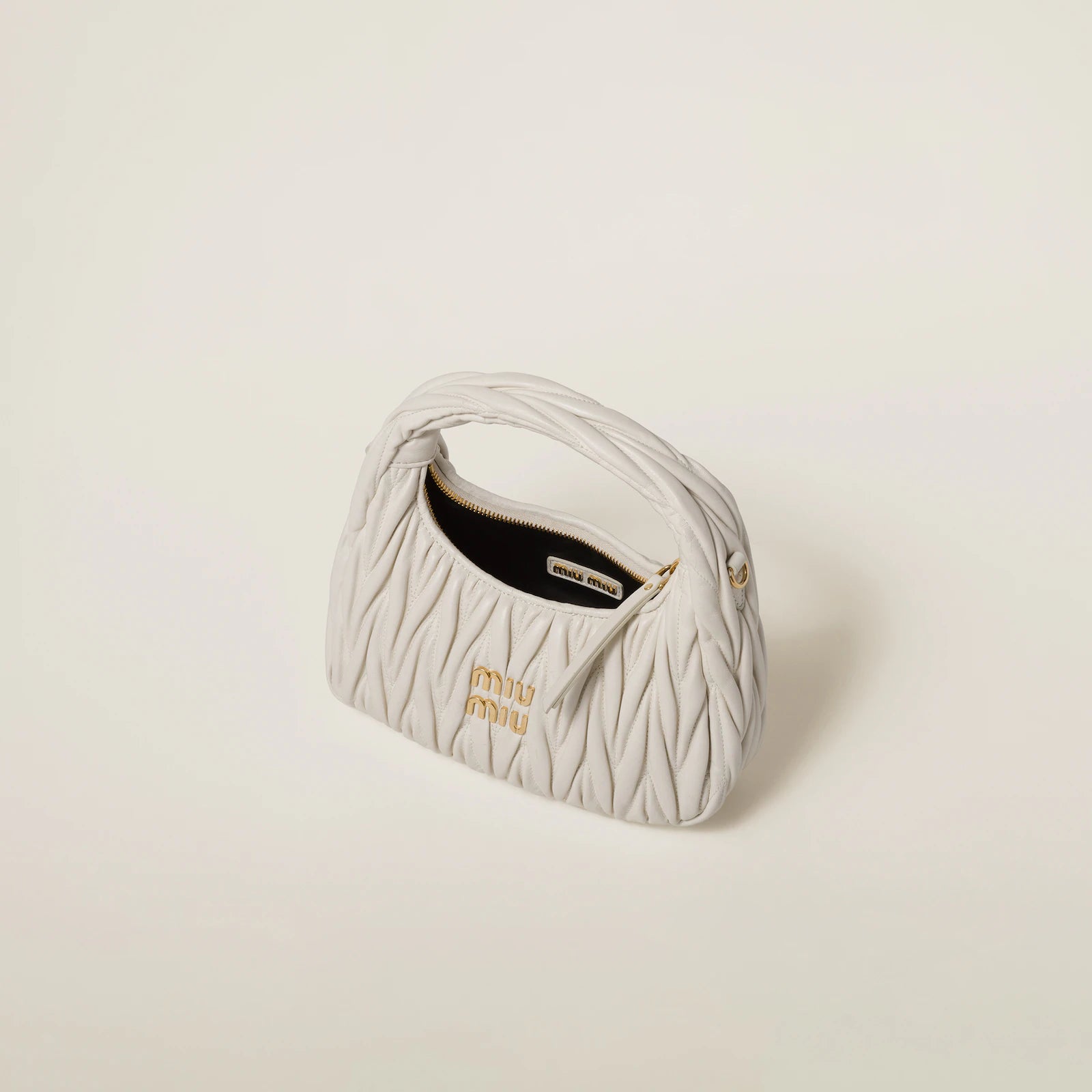 MIÛ MIÜ Sac hobo Wander nappa matelassé