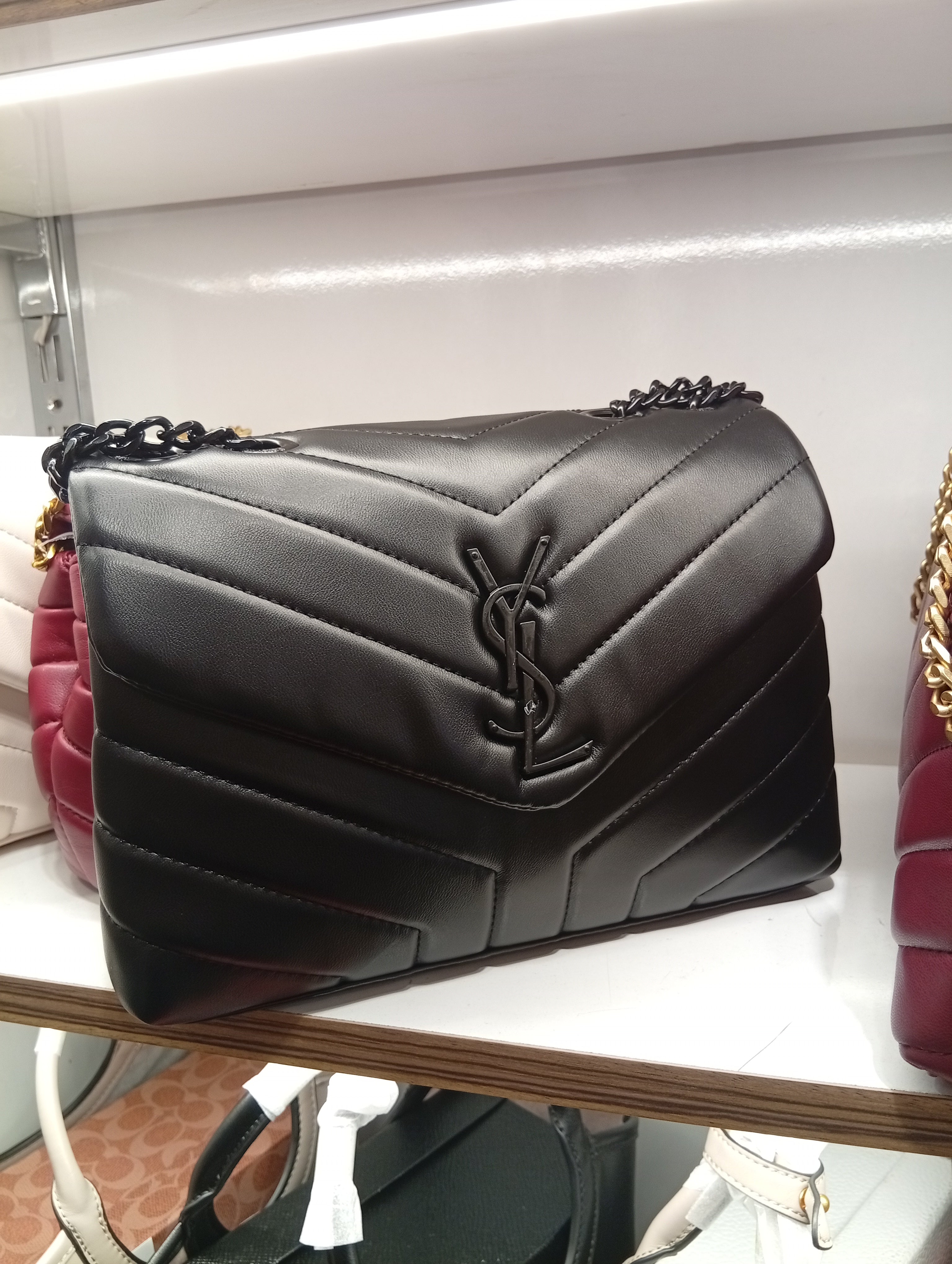 S@int L@urent loulou petit sac à bandoulière noir