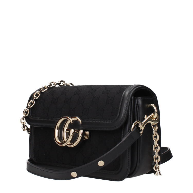 Sacs bandoulière GG pour femme en tissu noir