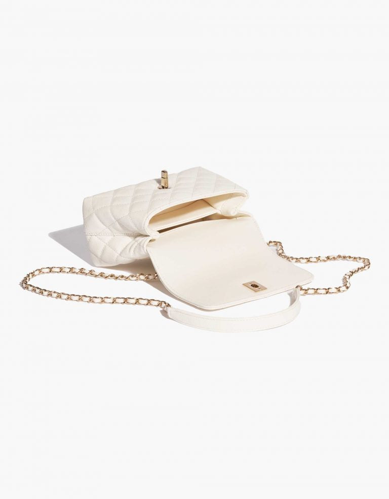 Ch@nel
Classique avec Poignée Extra Mini Veau Grainé Blanc