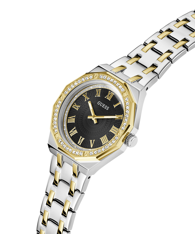 Montre Guess pour femme GW0770L4, acier doré bicolore avec zircone