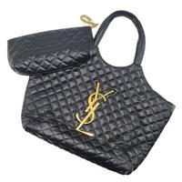 YSL iCare Quilted Tote Bag Black