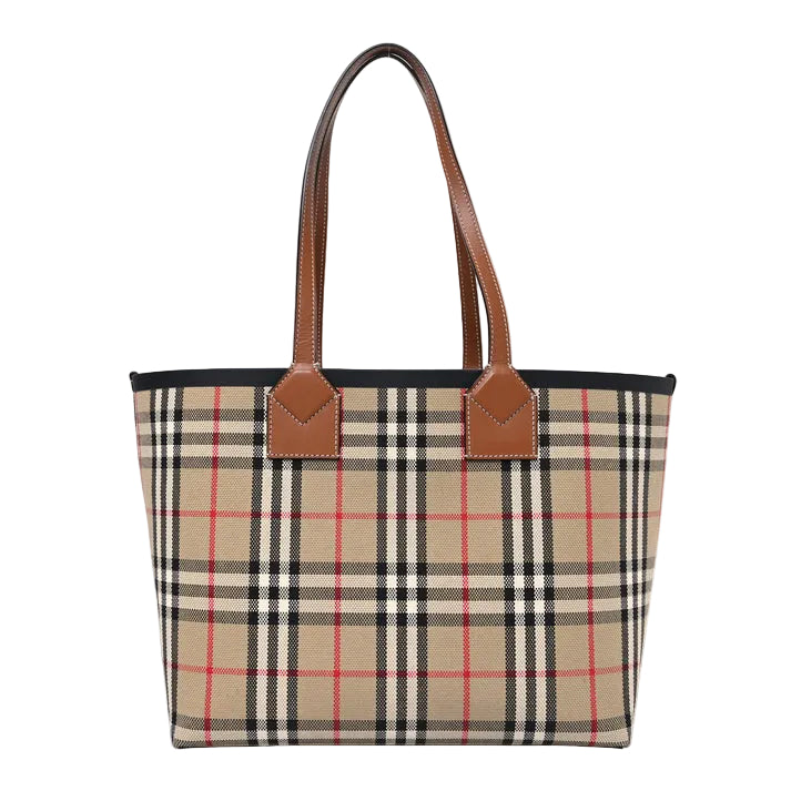 BURBERRY Cabas en toile à carreaux