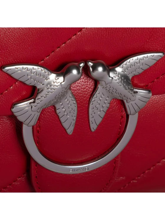 PÏNKÔ Sac matelassé Love Mini Rouge