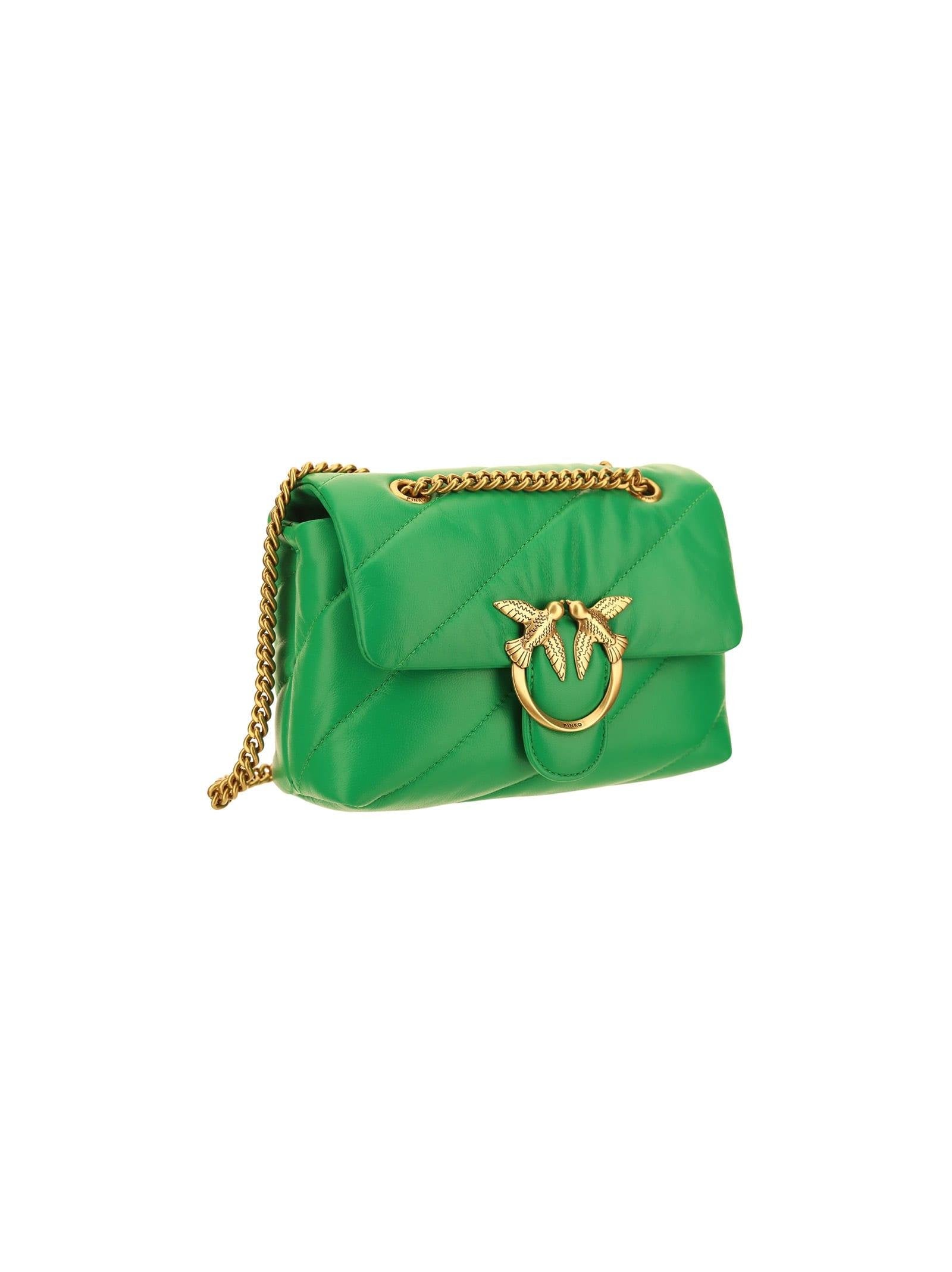 Pïnkô Classic Love Puff Shoulder Bag - Green | Editorialist