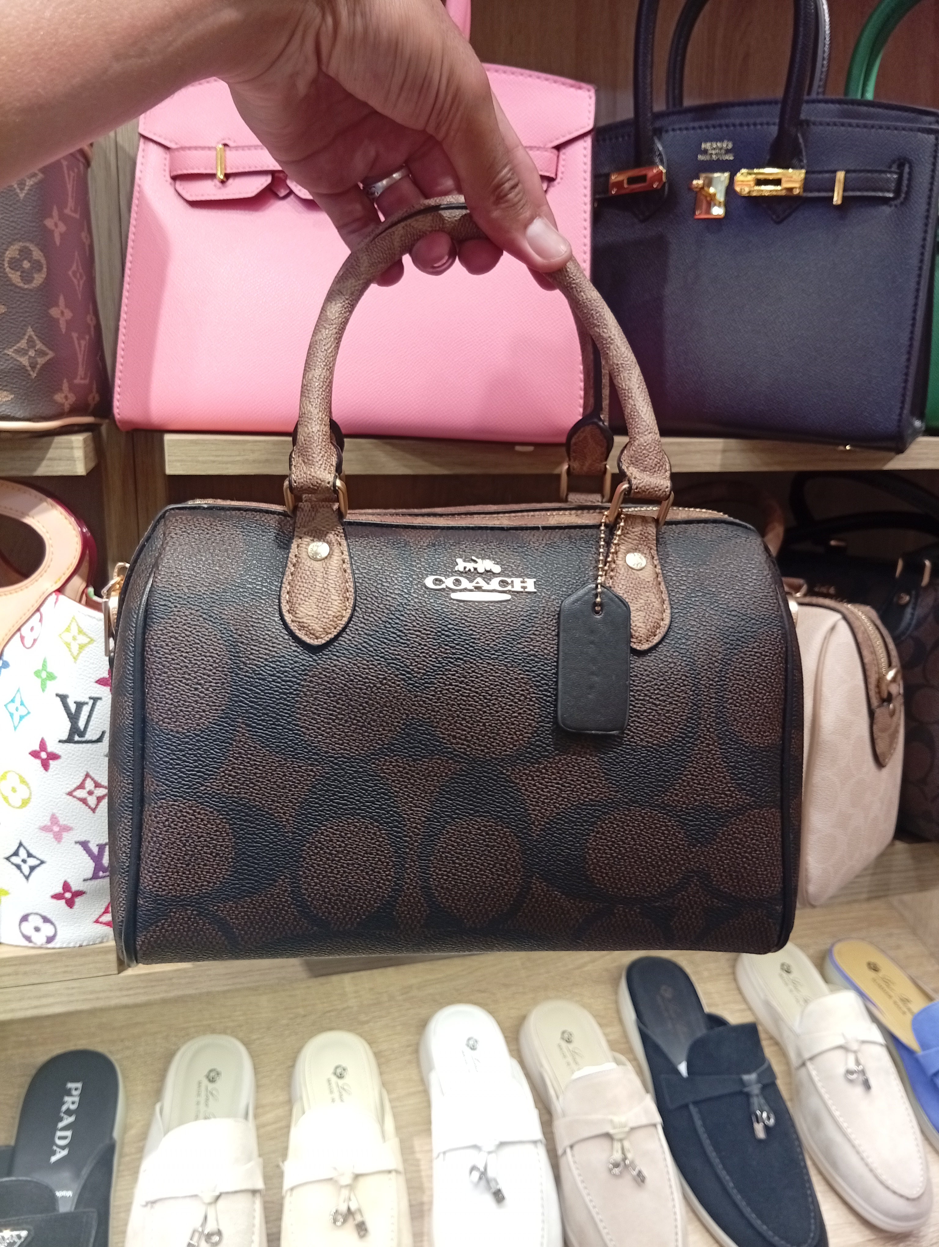 Co@ch Mini Sac Bandoulière Rowan En Maxi Toile Exclusive Unie