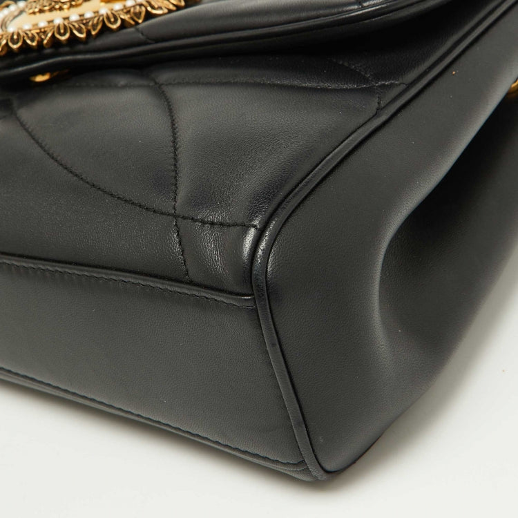 DG Black Quilted Nappa