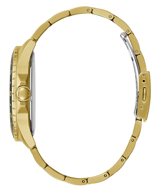 GUESS Mens Gold Tone Day/Date Watch