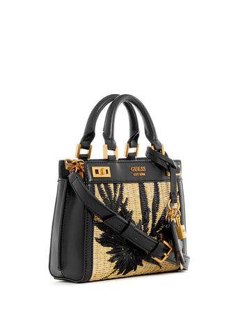 Gûess Mini sac cartable Katey à fleurs noires