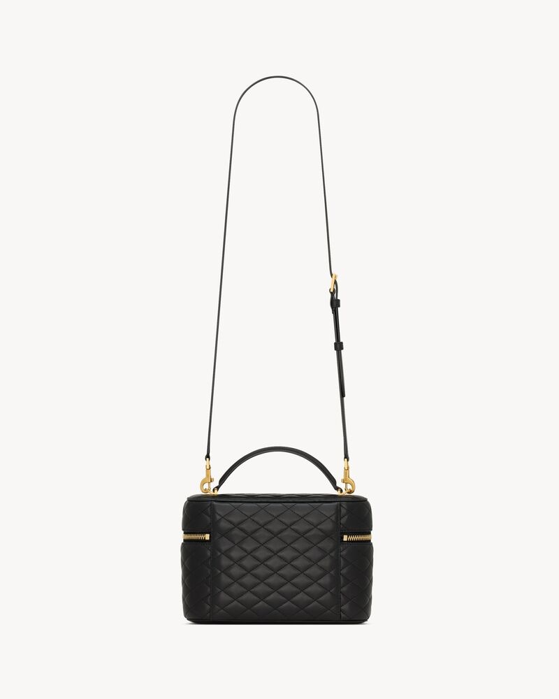 Grand vanity Gaby en cuir d'agneau Noir