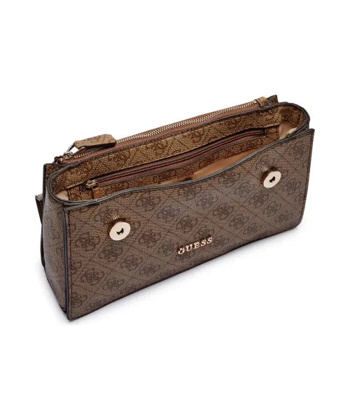 GÛESS Sac bandoulière convertible à rabat Zamira – Logo Latte